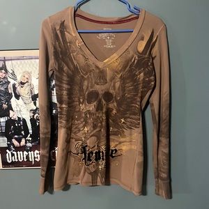 NWOT Remetee By Affliction Ling Sleeve Shirt